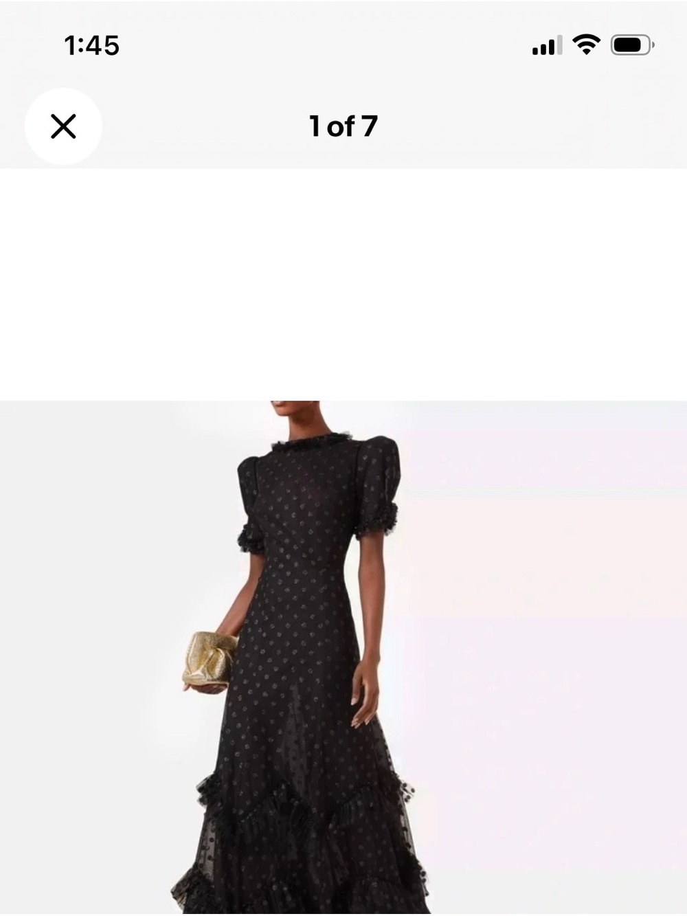 Elegant Black Puff-Sleeve Maxi Dress